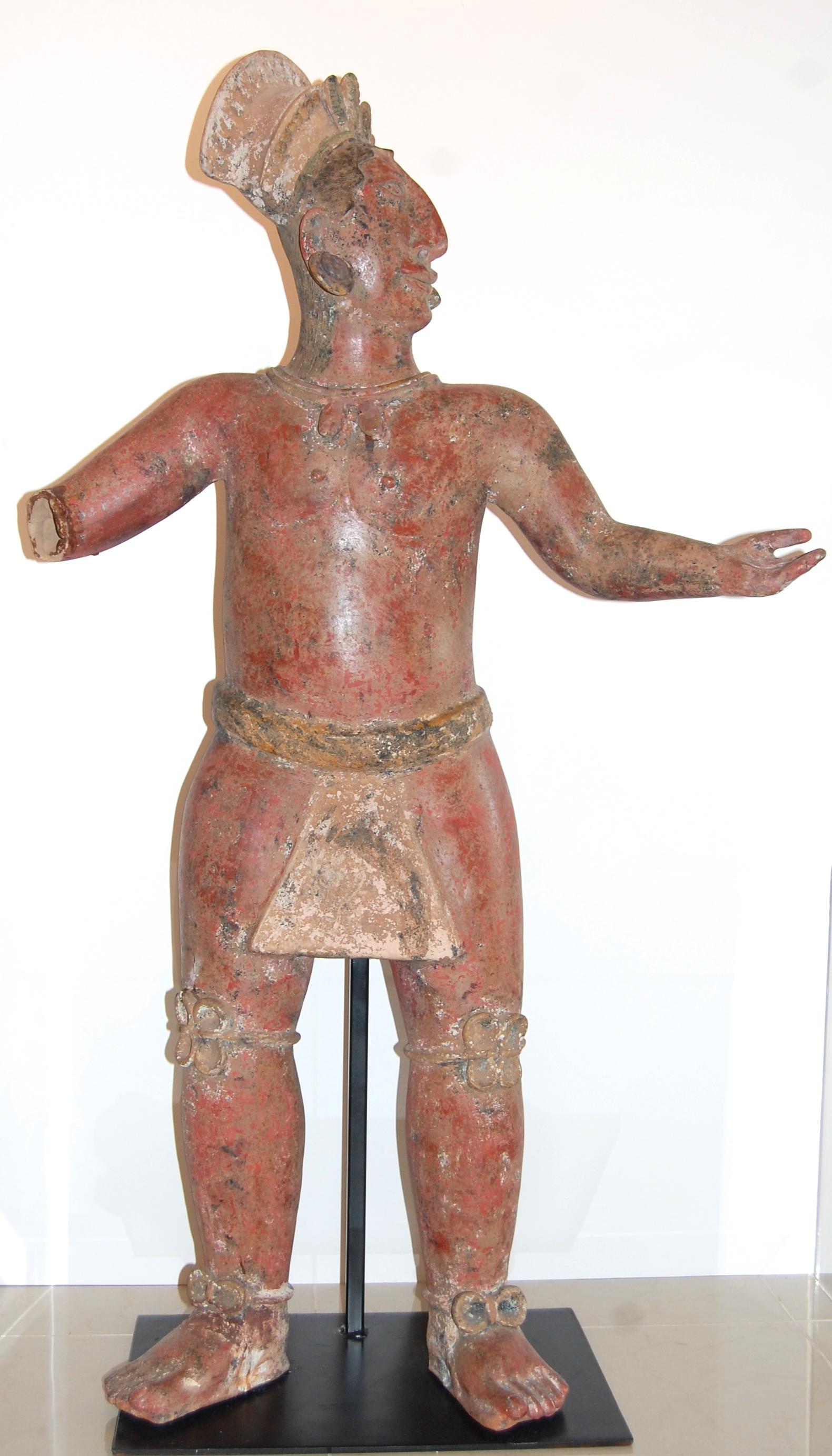 Walter Bastianetto Figurative Sculpture -  Life Size Pre Columbian Style Clay Sculpture