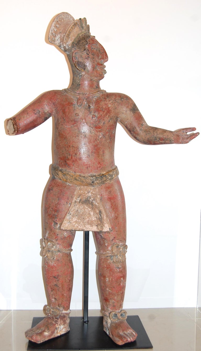 Walter Life Size Pre Columbian Style Clay Sculpture For