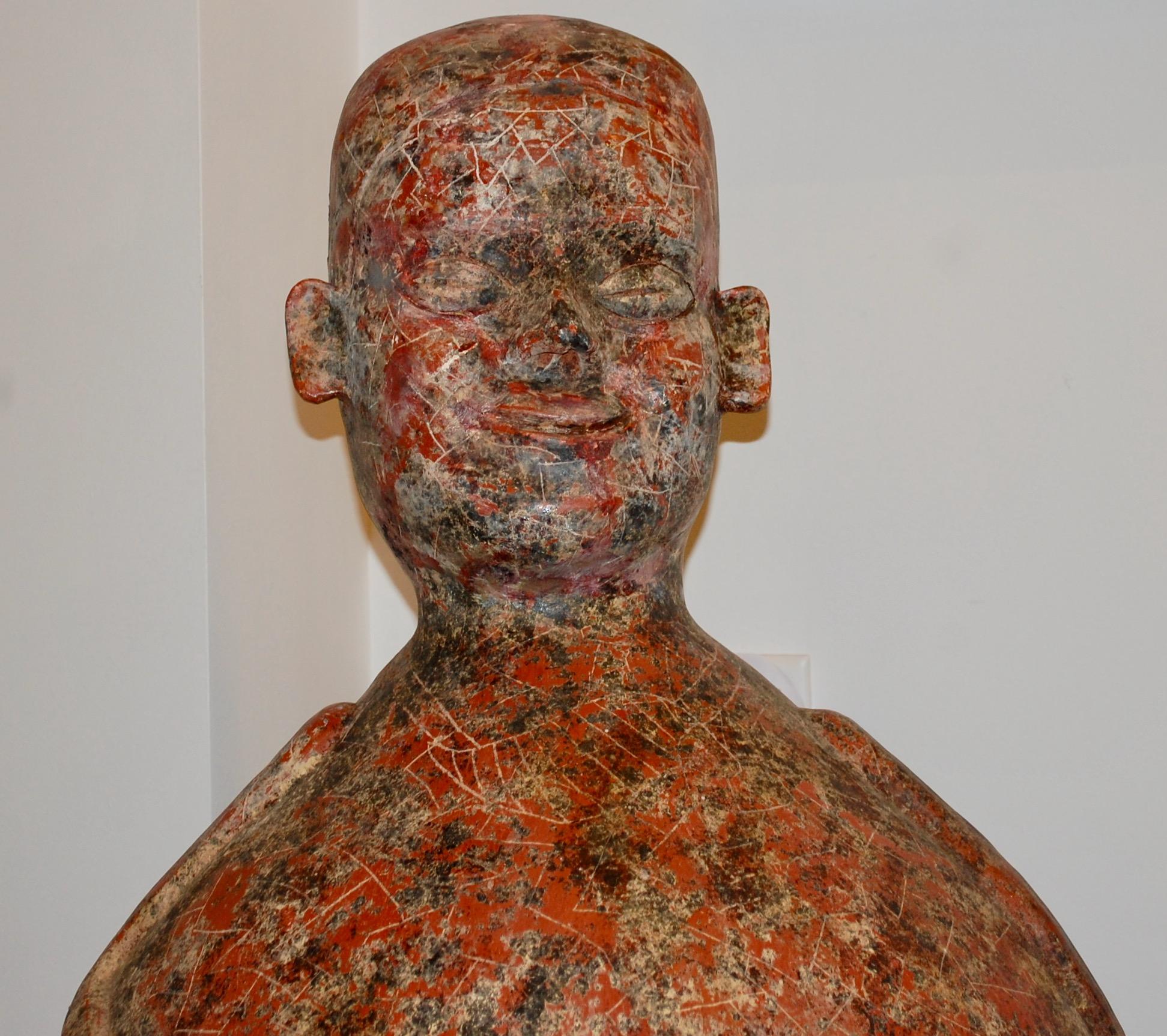  Happy Man-Skulptur aus Terrakotta (Moderne), Sculpture, von Walter Bastianetto