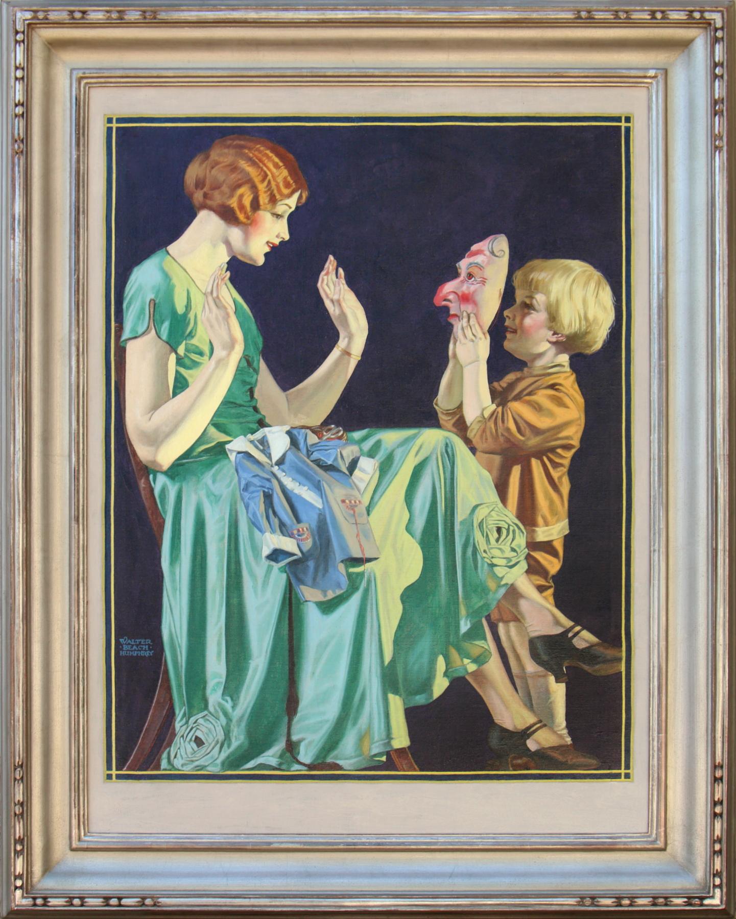 Scaring Mother - Other Art Style Painting by Walter Beach Humphrey