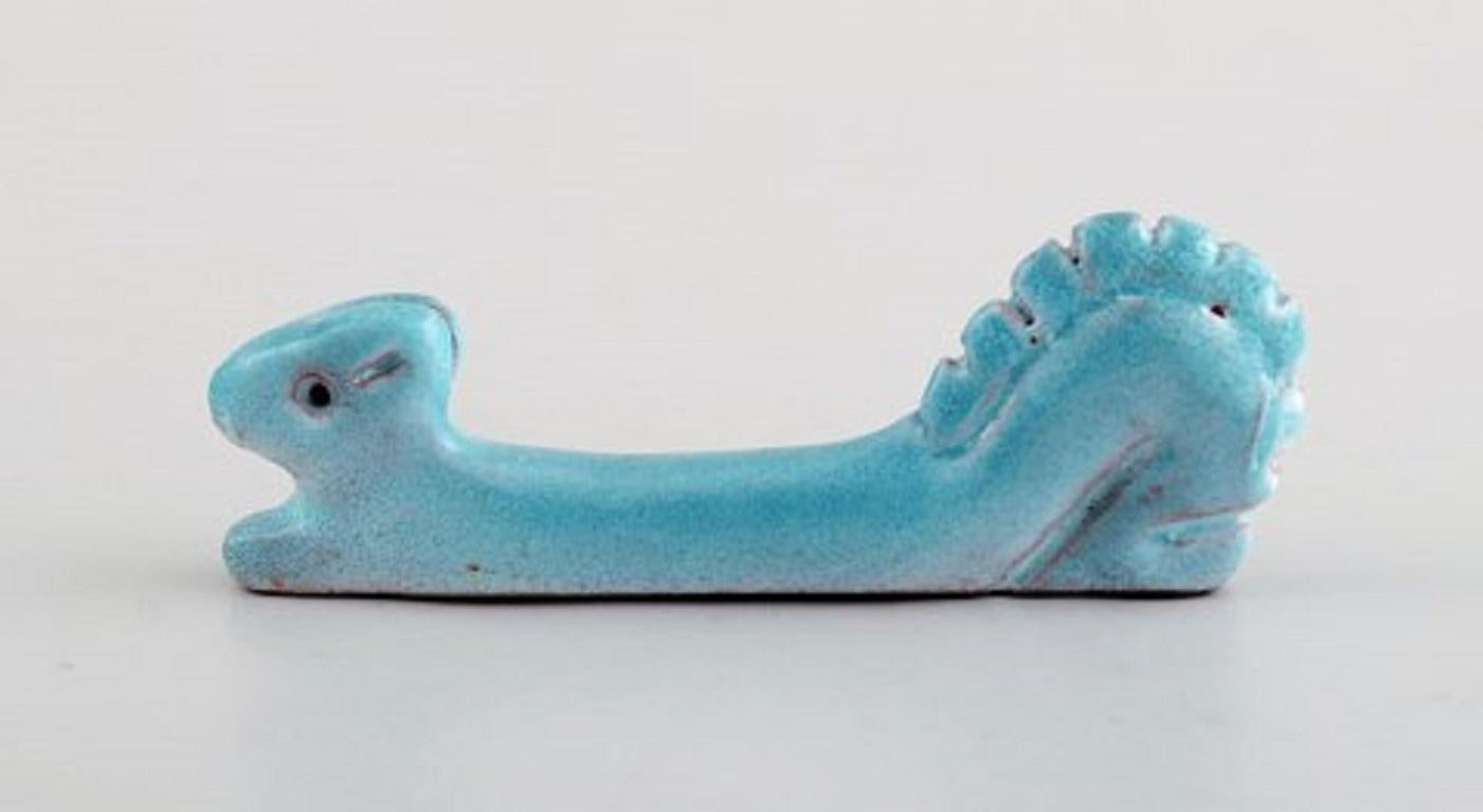 Austrian Walter Bosse, Eight Unique Knife Rests in Glazed Ceramics For Sale