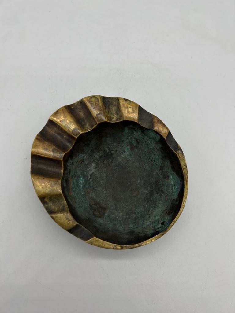 Walter Bosse Asymmetrical ashtray in brass, 1950s, Vienna.