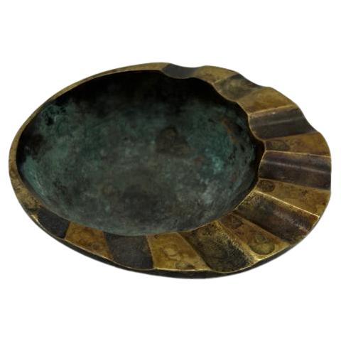 Walter Bosse Asymmetrical Ashtray in Brass, 1950s, Vienna For Sale