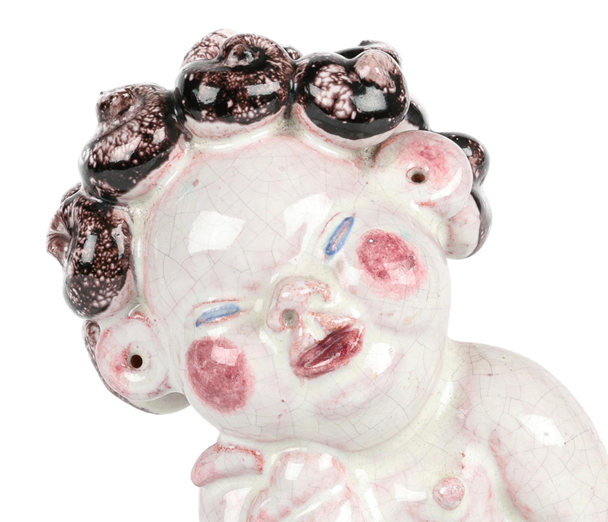 Figura de Cupido de cerámica austriaca Art Déco Walter Bosse en venta 6
