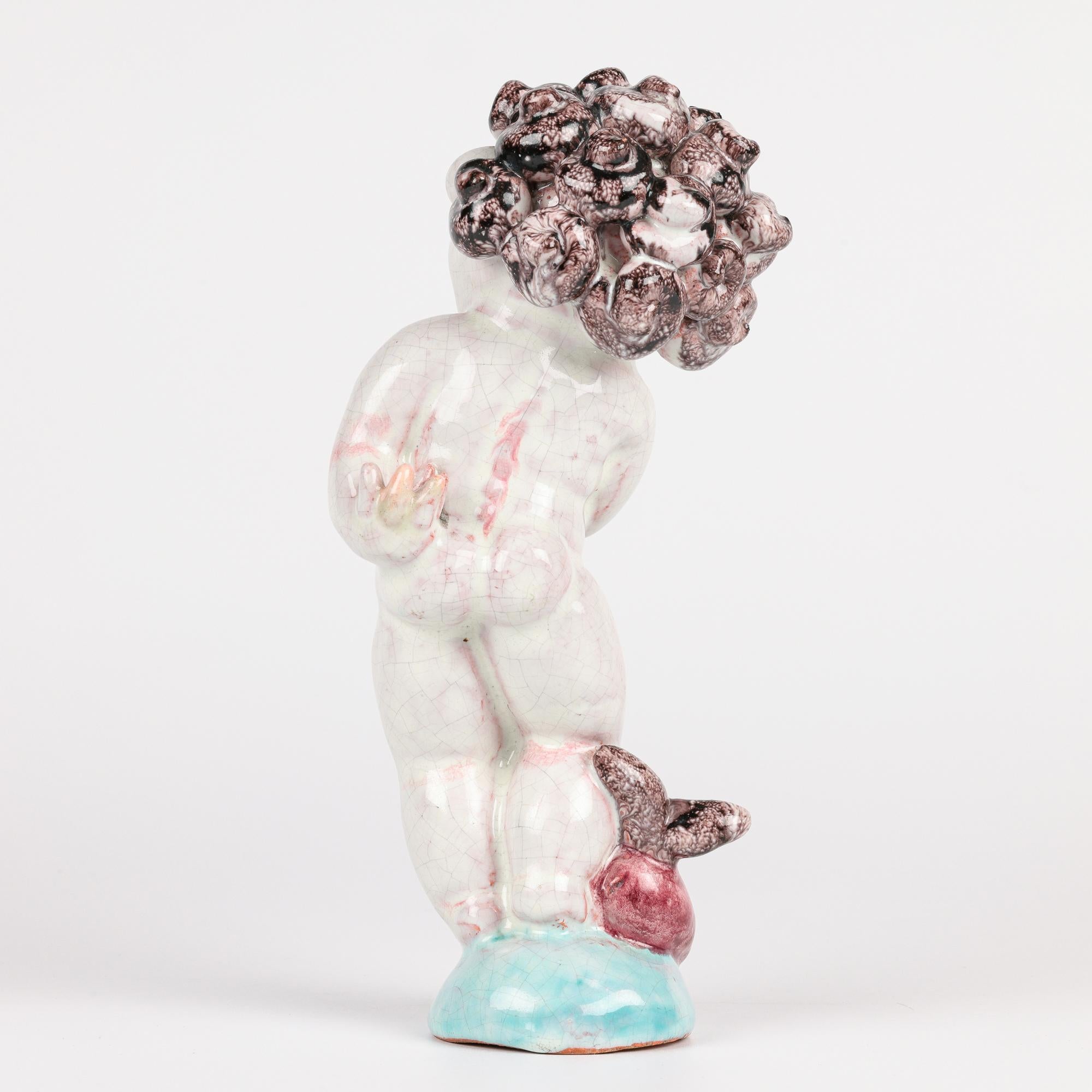 Figura de Cupido de cerámica austriaca Art Déco Walter Bosse Austríaco en venta