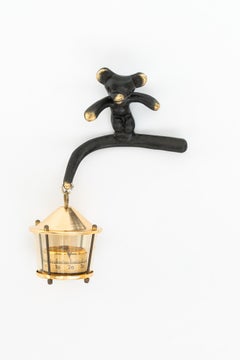 Porta termometro a orso Walter Bosse per montaggio a parete vienna anni '50 circa