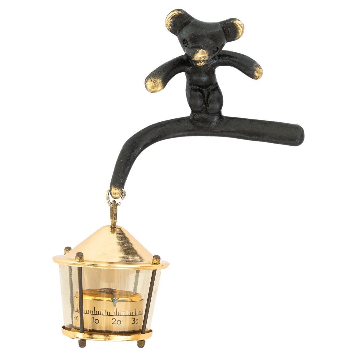 Walter Bosse bear thermometer holder for wall mounting vienna around 1950s