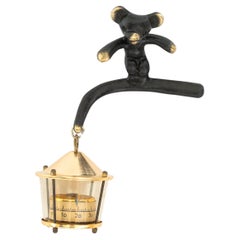 Porta termometro a orso Walter Bosse per montaggio a parete vienna anni '50 circa