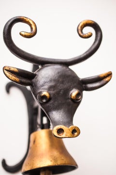 Walter Bosse Big Wall Bell Cow Figurine by Hertha Baller, Austria, 1950s