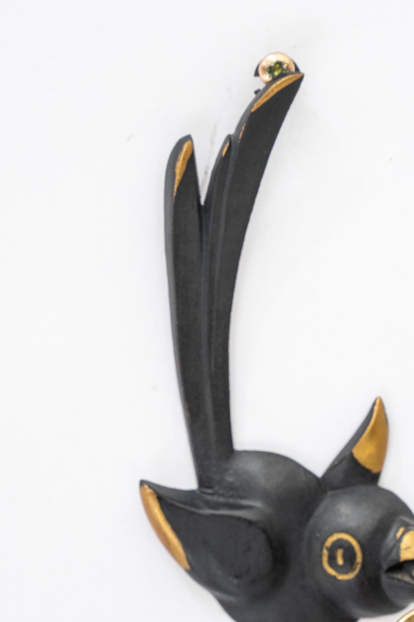 Blackened Walter Bosse Bird keyhangar vienna around 1950s For Sale