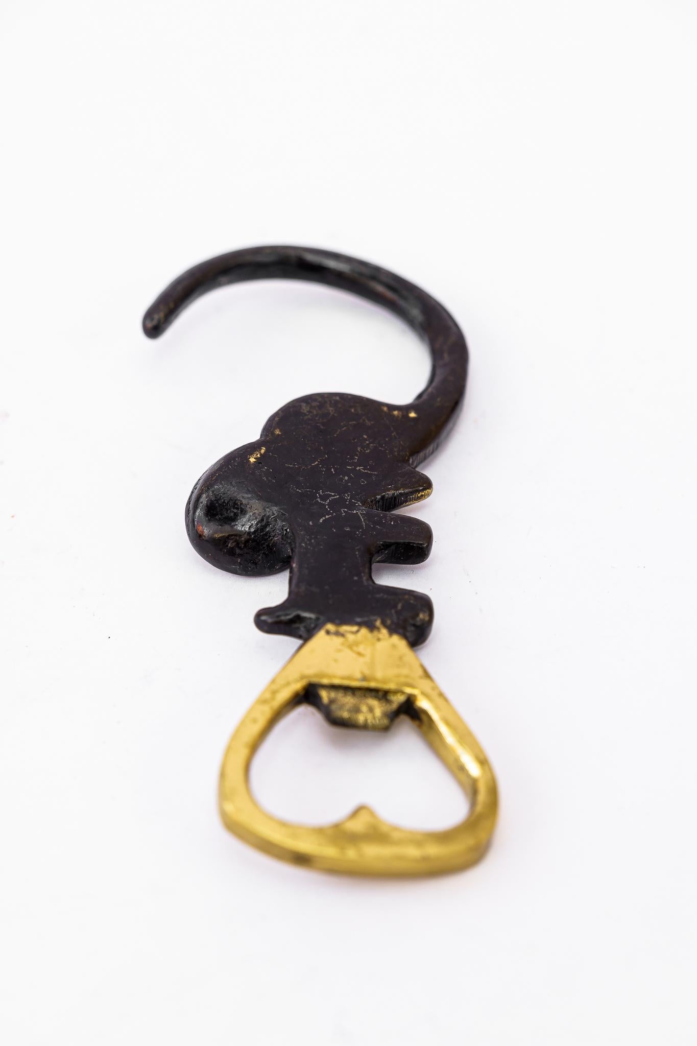 Mid-Century Modern Walter Bosse Bottle Opener Shows a Elephant Vienna Around 1950s For Sale