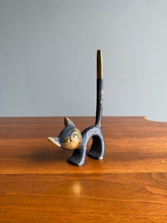 Walter Bosse Brass Cat Ring Holder for Hertha Baller, 1950's