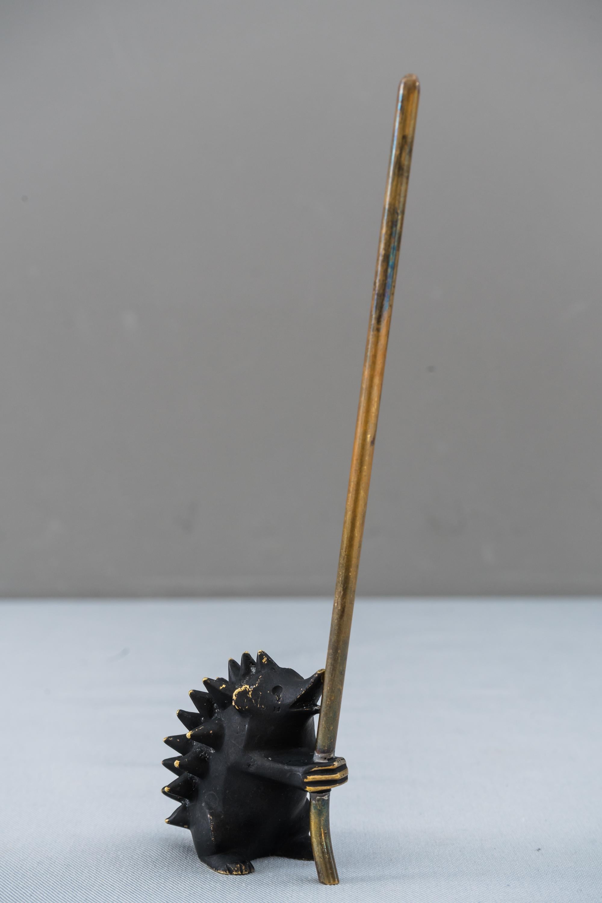 Walter Bosse Brass Hedgehog Figurine Pretzel Holder, Ring Holder 3