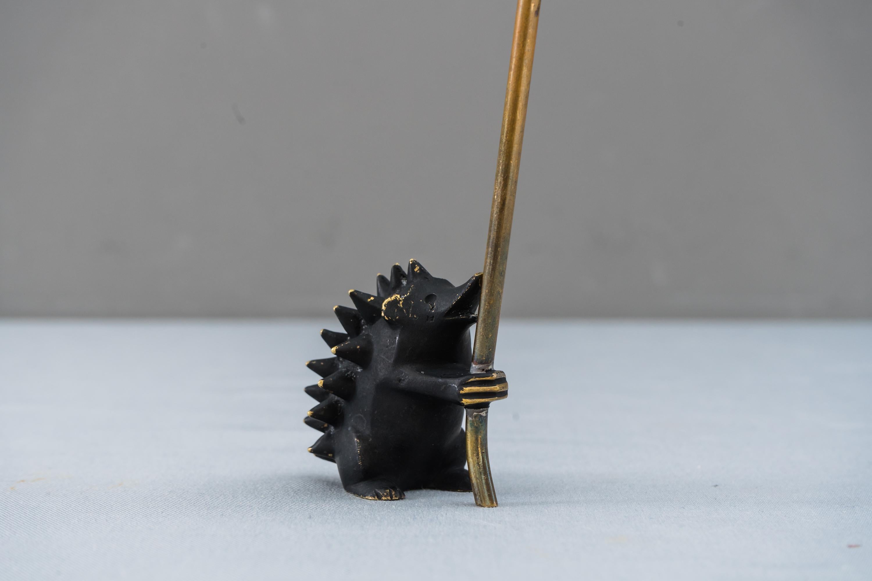 Walter Bosse Brass Hedgehog Figurine Pretzel Holder, Ring Holder 2