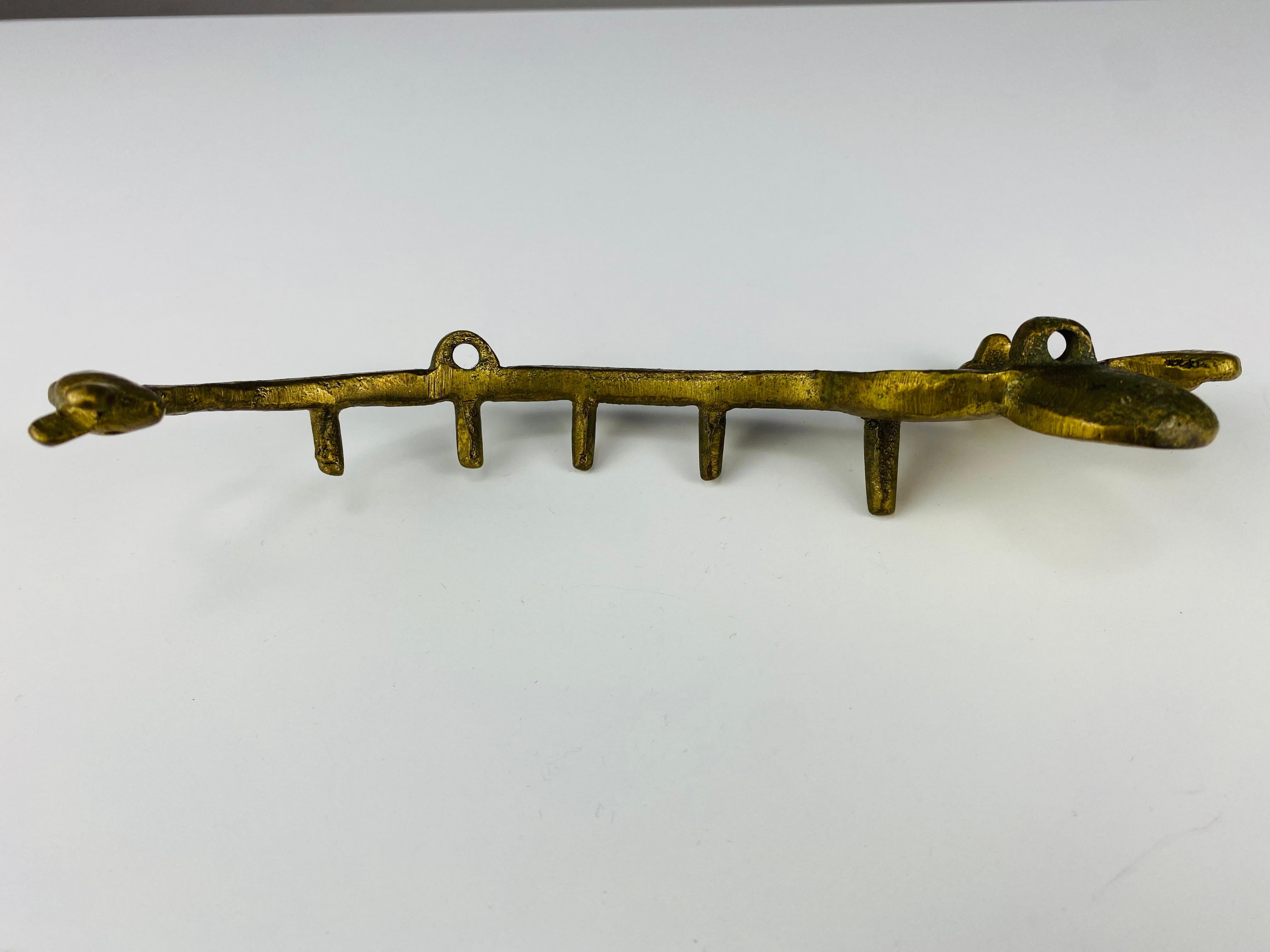 Walter Bosse Brass key hanger, Elephant and Mouse, Herta Baller, Austria 1950's For Sale 4