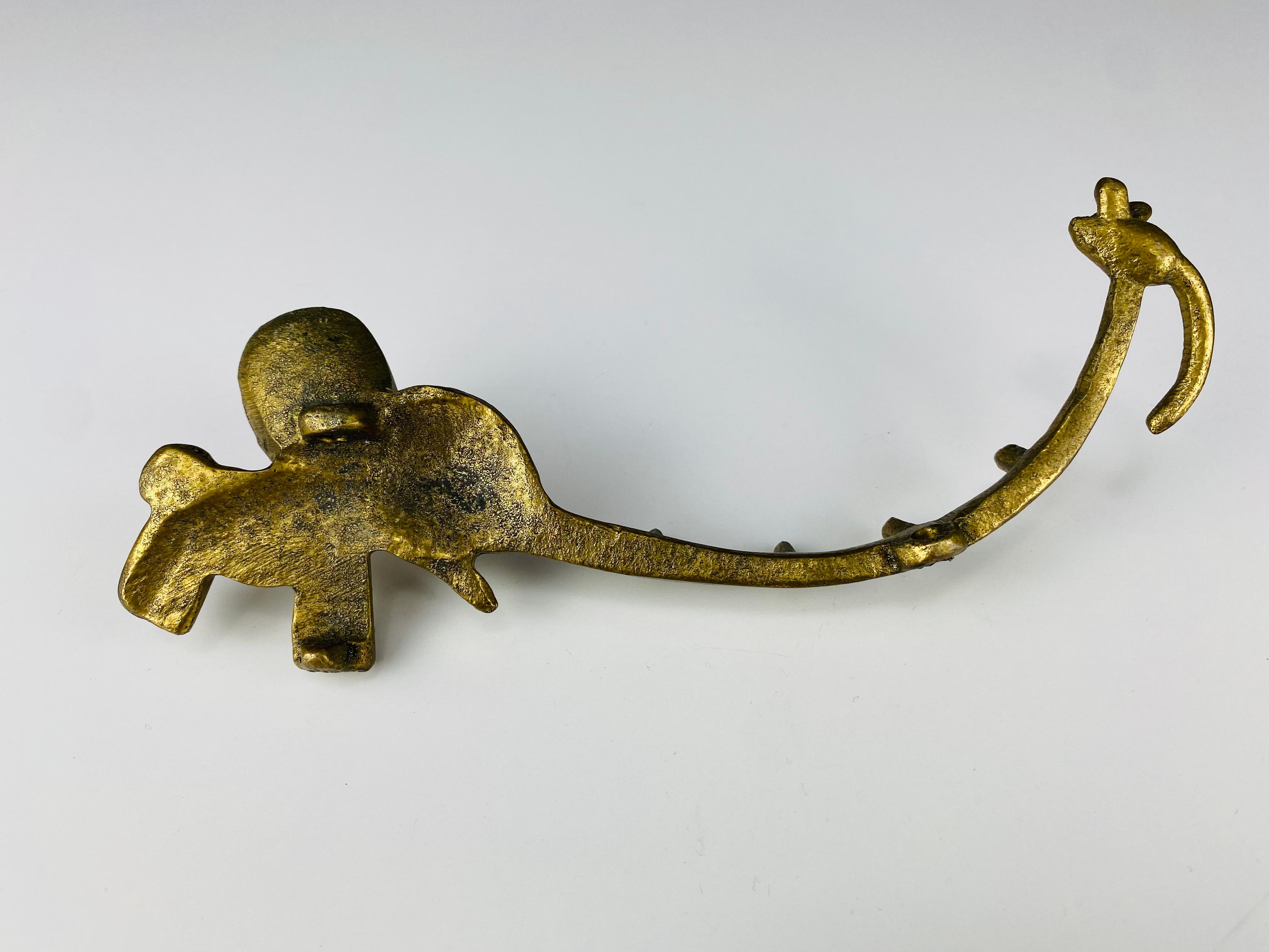Walter Bosse Brass key hanger, Elephant and Mouse, Herta Baller, Austria 1950's For Sale 1