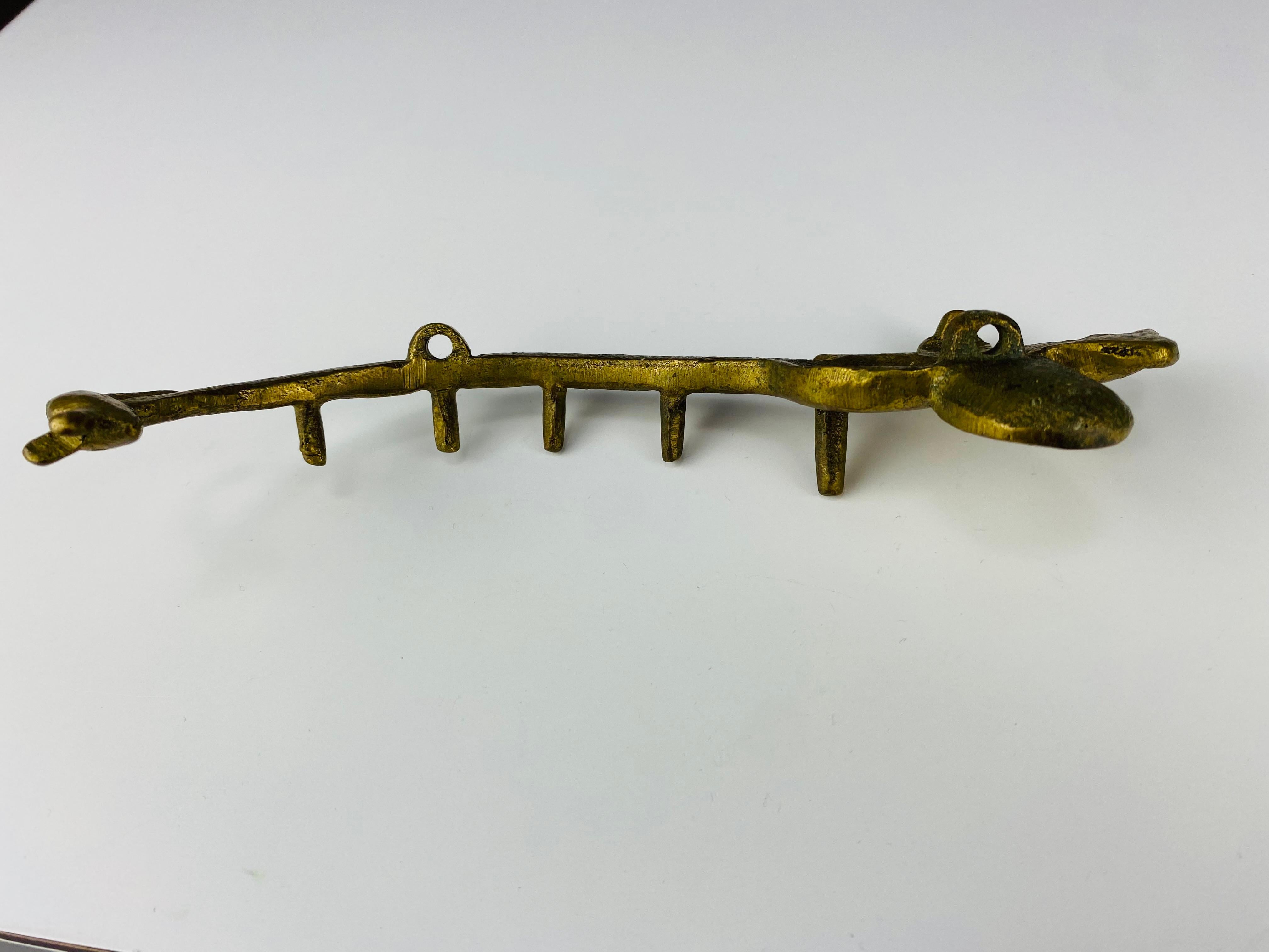 Walter Bosse Brass key hanger, Elephant and Mouse, Herta Baller, Austria 1950's For Sale 2
