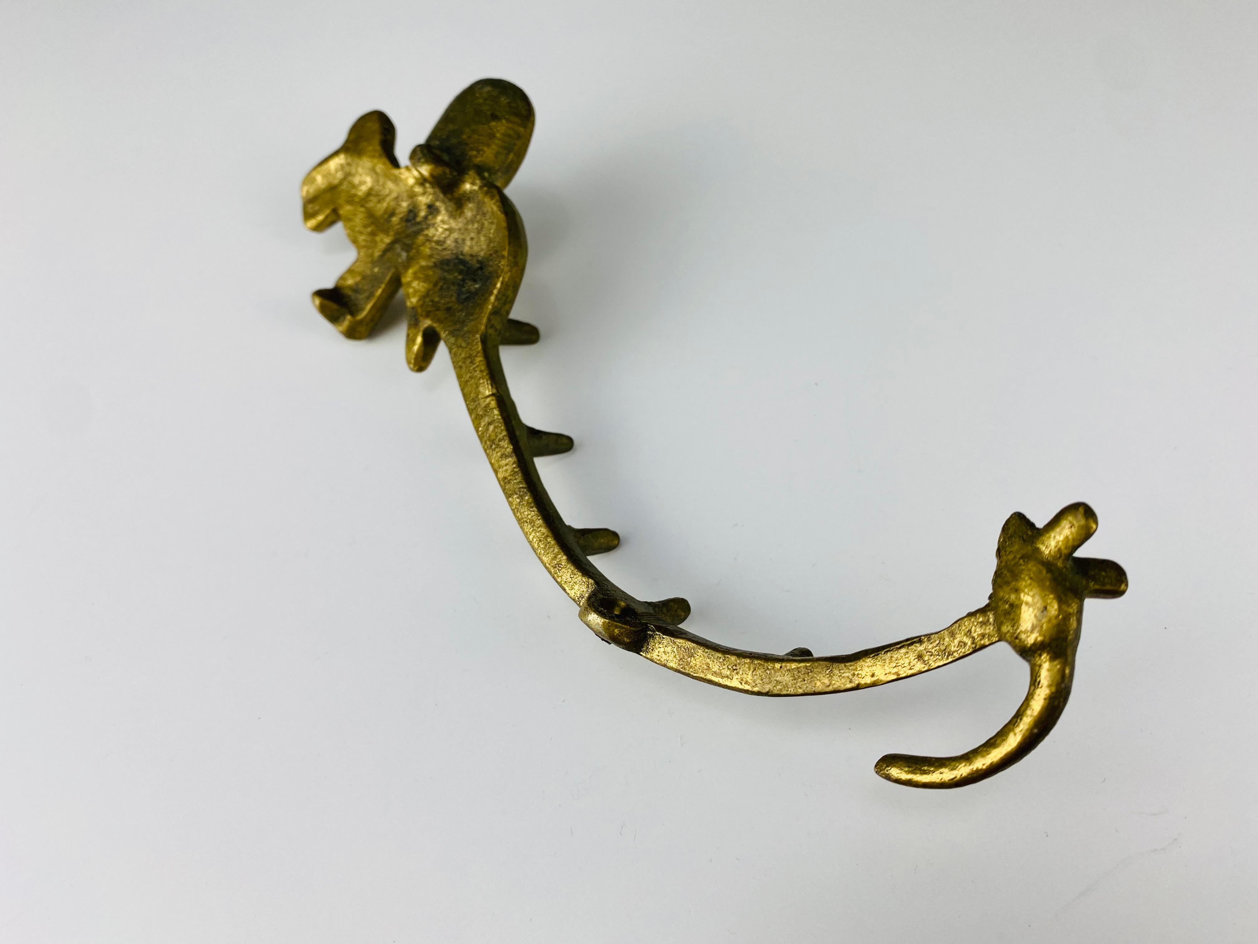 Walter Bosse Brass key hanger, Elephant and Mouse, Herta Baller, Austria 1950's For Sale 3