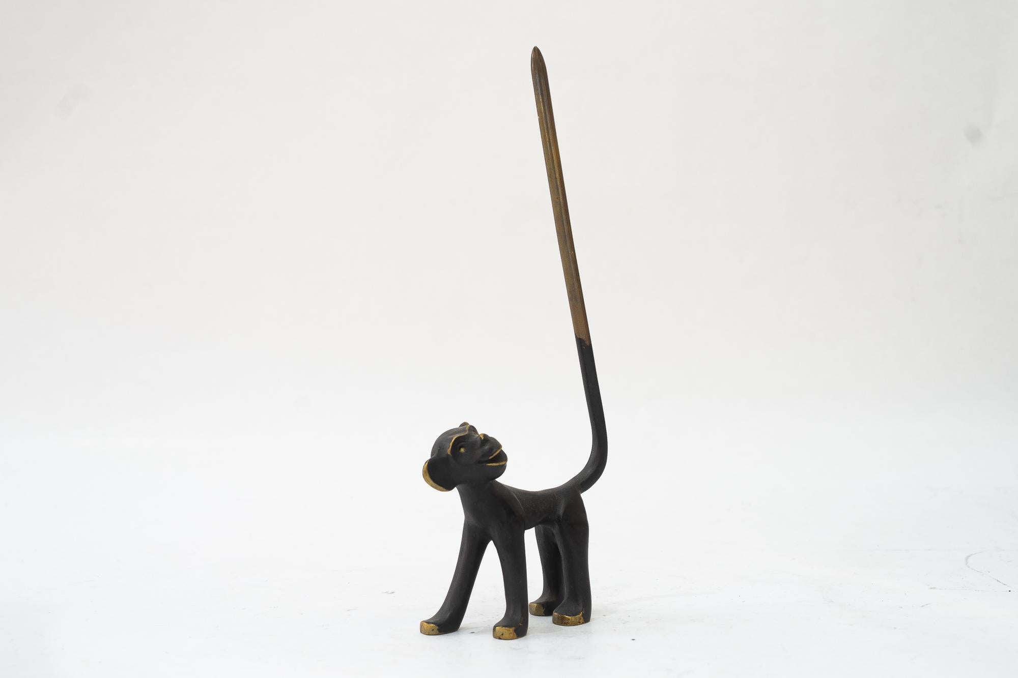 Walter Bosse Brass Monkey Figurine Pretzel Holder, Ring Holder
Original condition