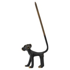 Walter Bosse Brass Monkey Figurine Pretzel Holder, Ring Holder