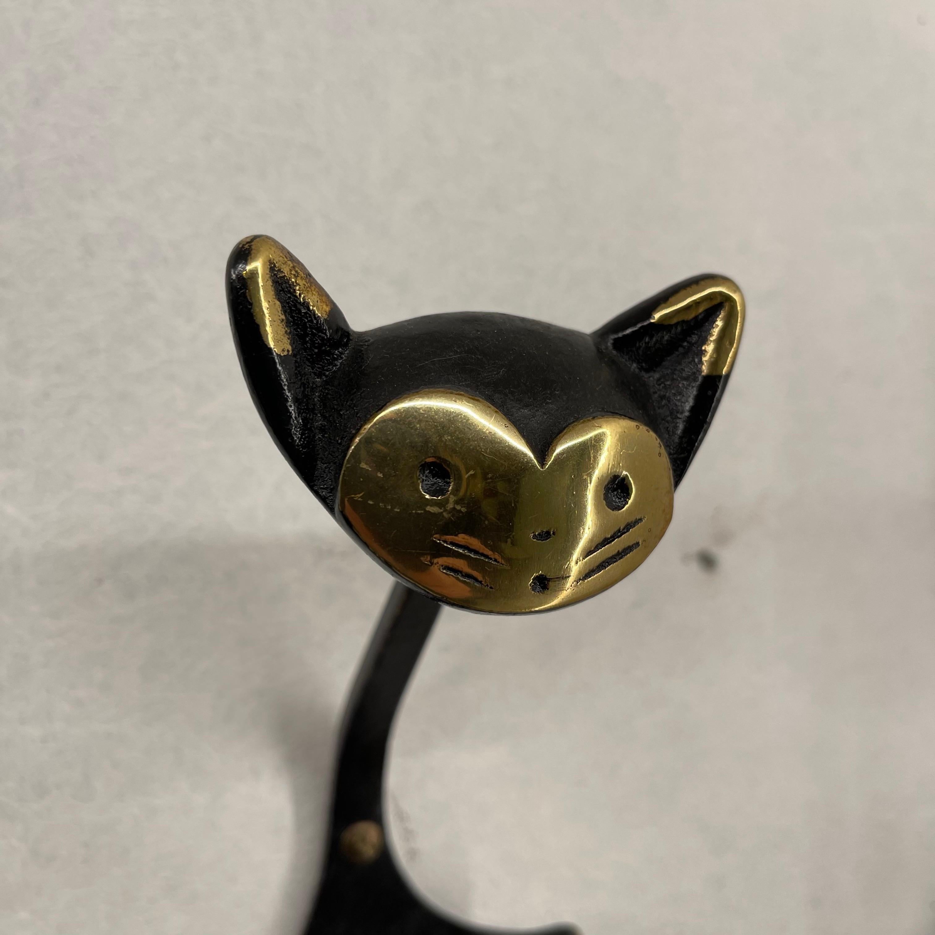 Walter Bosse Brass Wall Hooks Model 'Zoo', 6 Pieces Available, Austria 1950s For Sale 10