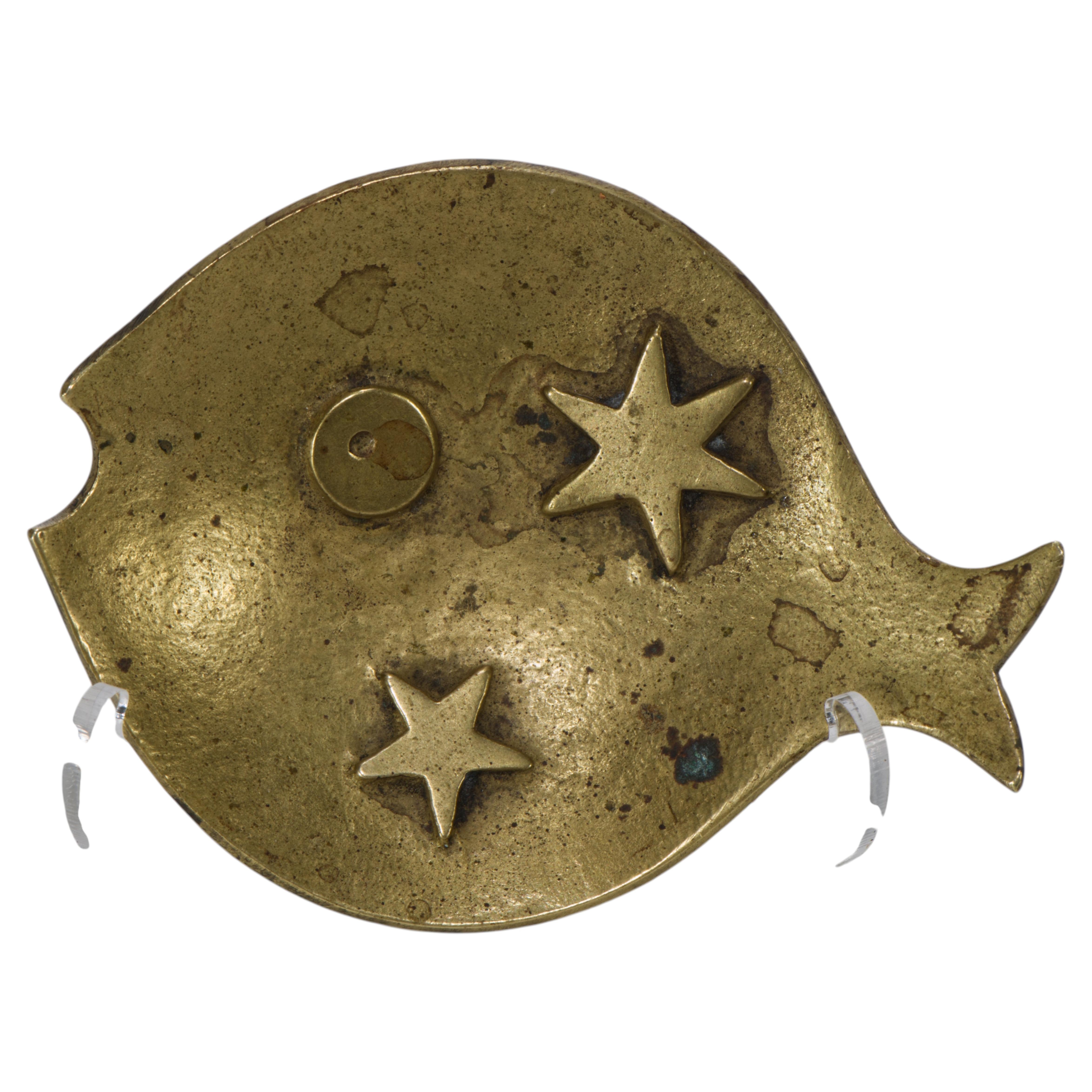 Walter Bosse Bronze Fish Dish Bowl Ashtray, Herta Baller Austria 1950s