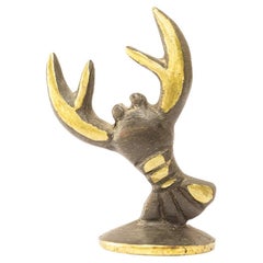 Vintage Walter Bosse Cancer Zodiac Sign Brass Figurine, 1950s