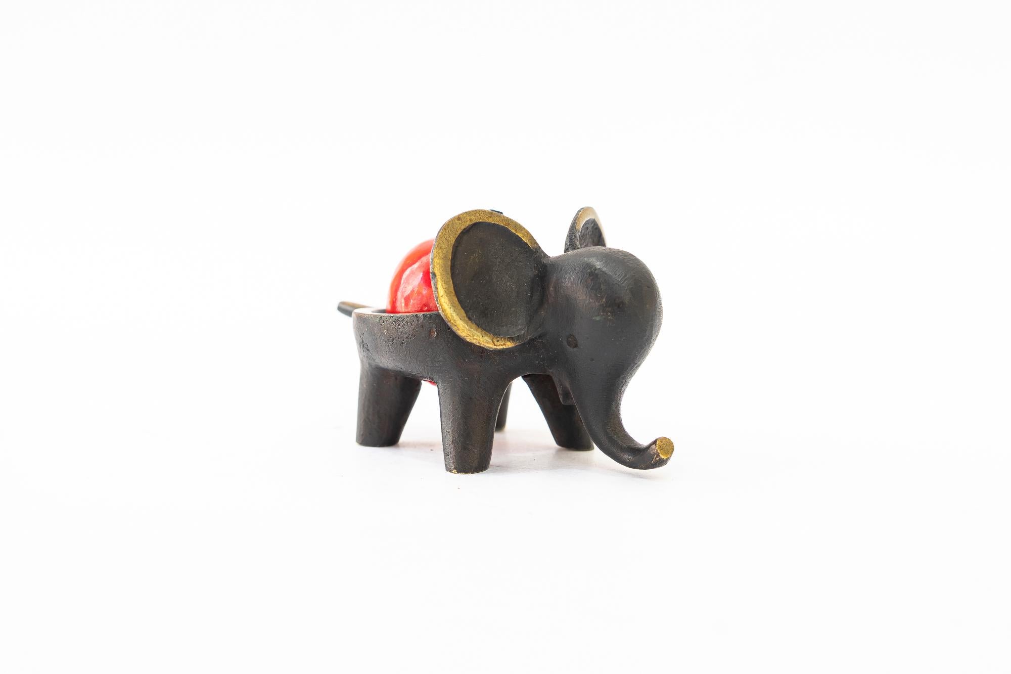 Austrian Walter Bosse candle holder shows a elephant vienna around 1950s For Sale