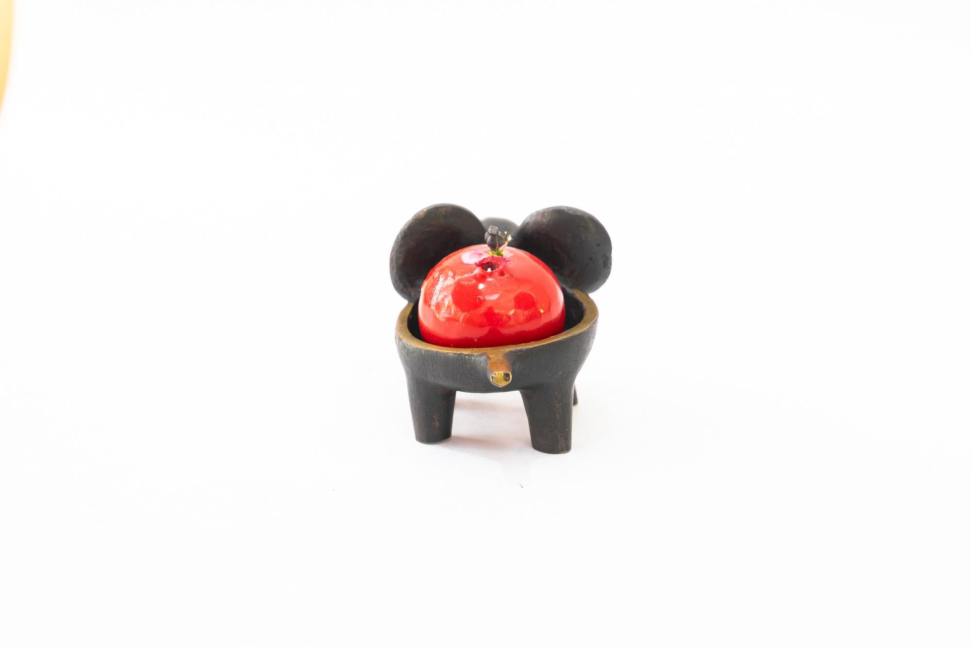 Walter Bosse candle holder shows a elephant vienna around 1950s In Good Condition For Sale In Wien, AT