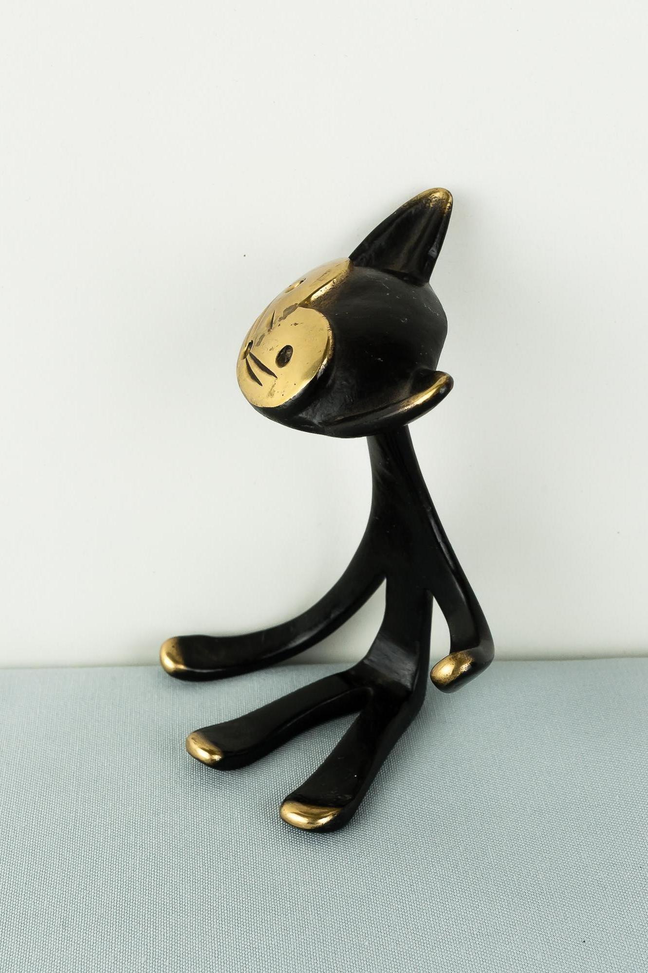Mid-Century Modern Walter Bosse Cat Business Card Holder For Sale