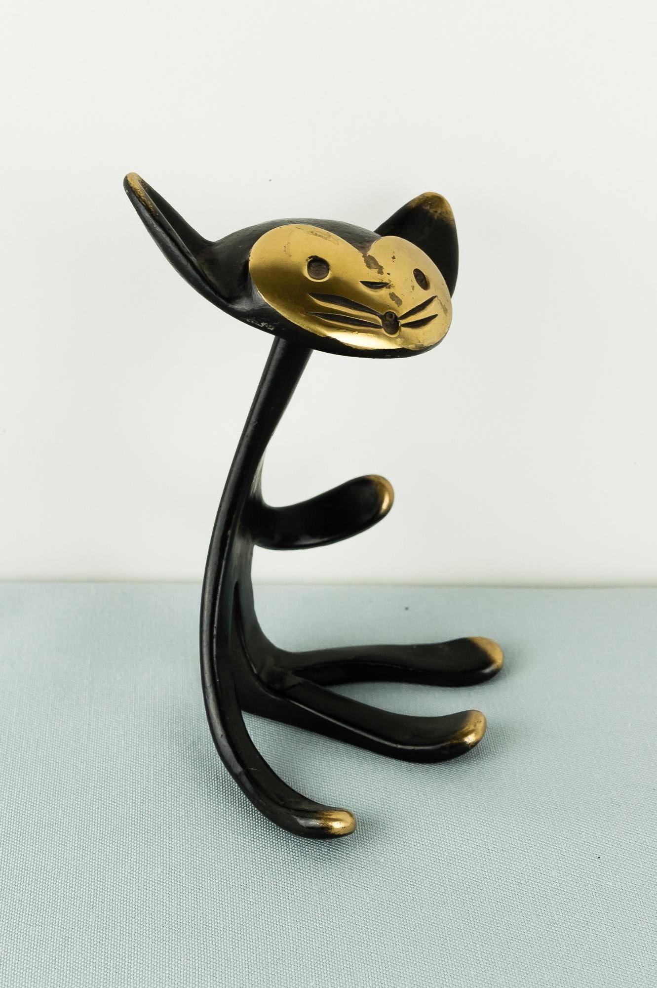 Walter Bosse Cat Business Card Holder In Good Condition For Sale In Wien, AT