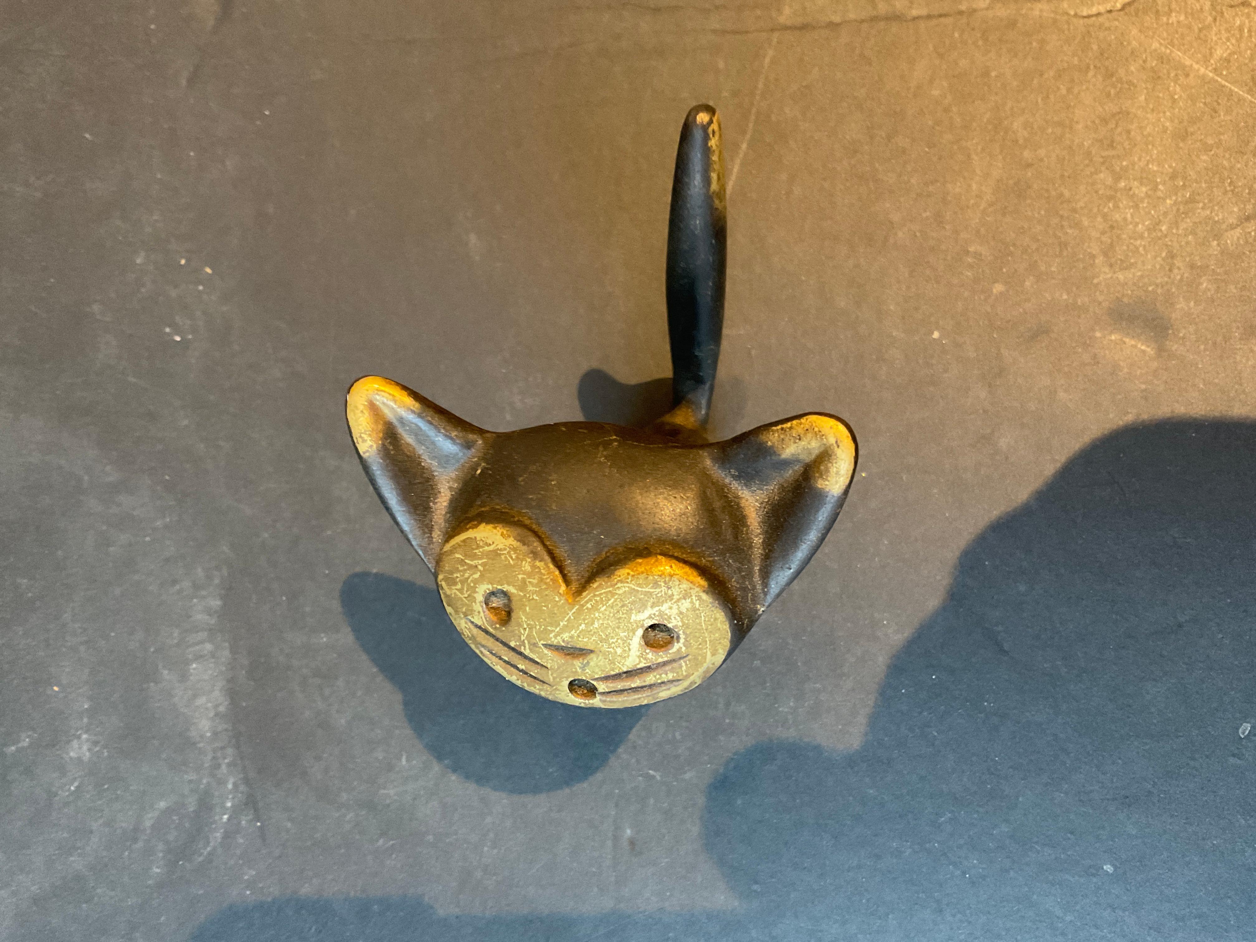 Bronze Walter Bosse Cat Corkscrew For Sale