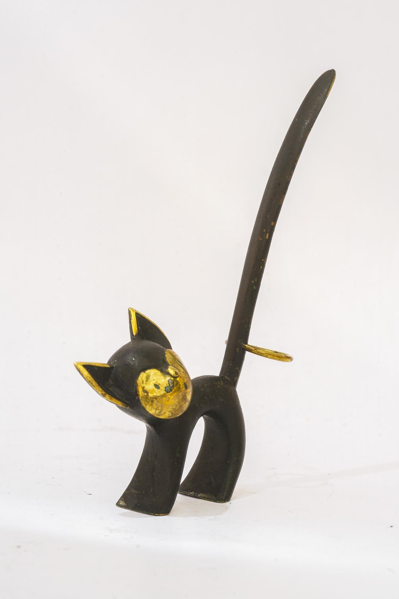Mid-Century moderno Porta anelli con gatto Walter Bosse, 1950 ca. in vendita