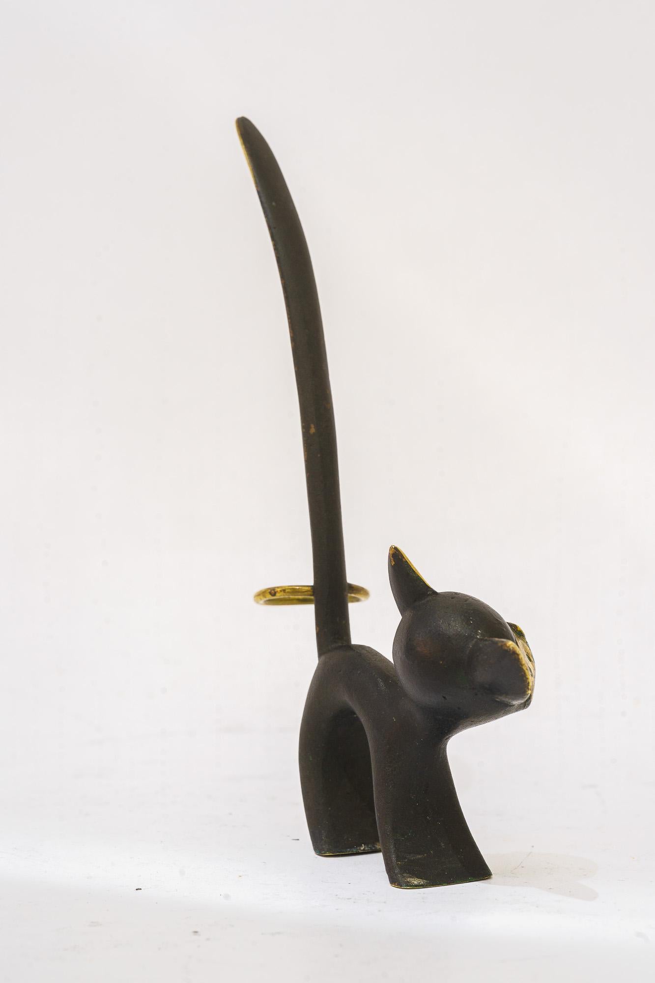 Austriaco Porta anelli con gatto Walter Bosse, 1950 ca. in vendita