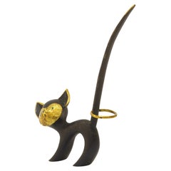 Vintage Walter bosse cat ring holder around 1950s