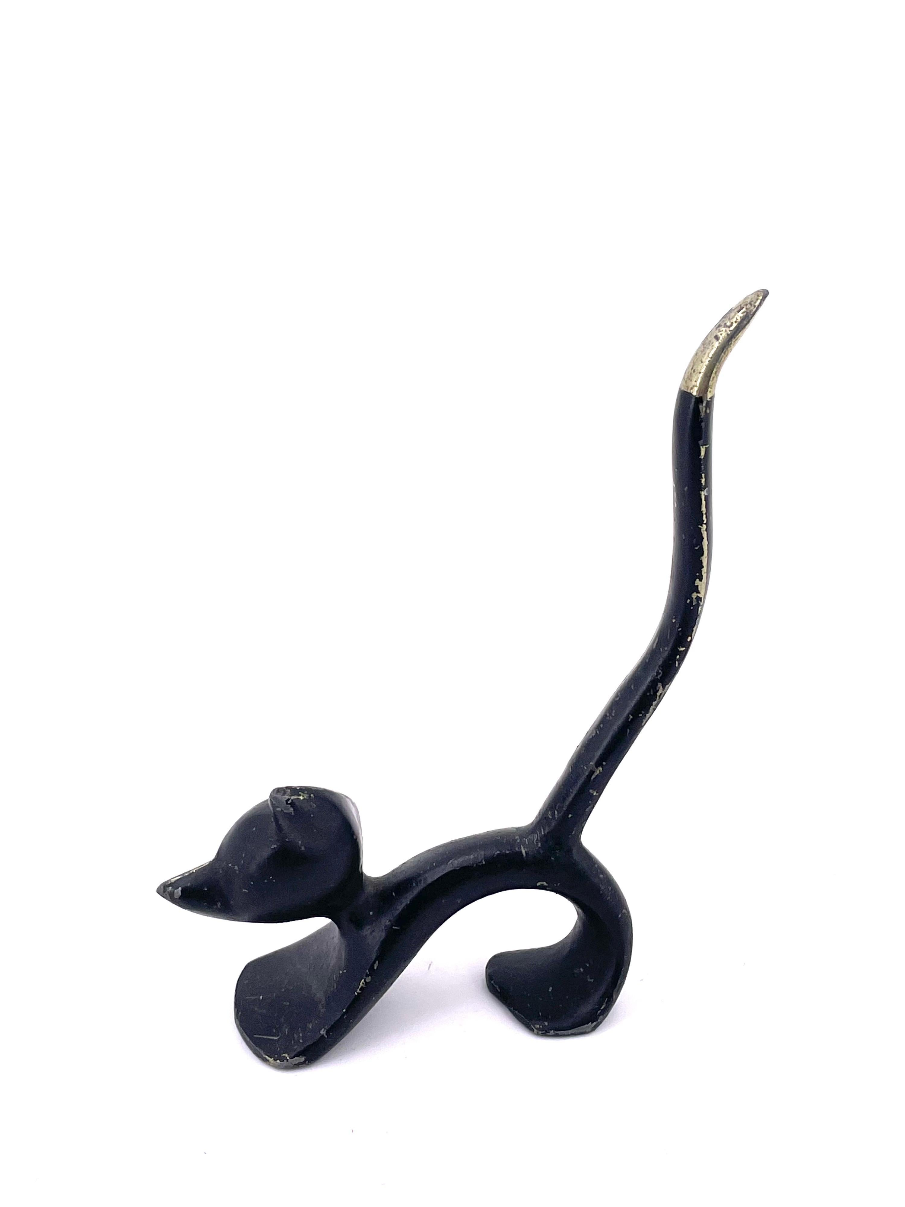 black cat ring holder