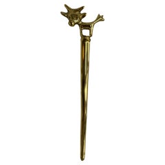 Walter Bosse Cow Vienna Bronze Letter Opener, Vintage Austria 1960s