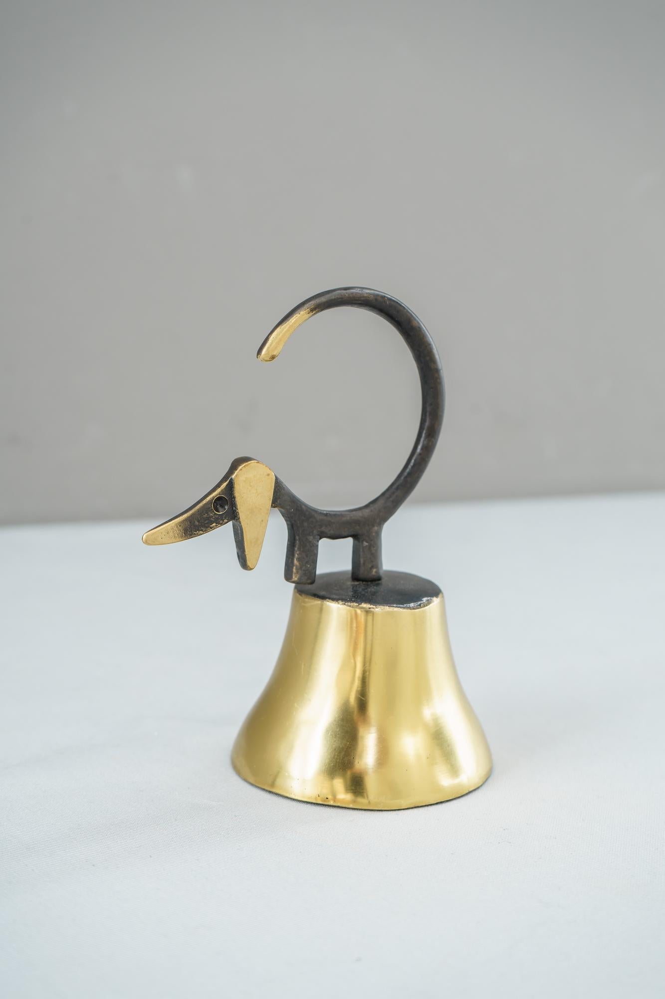 Mid-20th Century Walter Bosse Dachshund Dinner Bell, 1950s