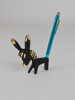 Walter Bosse Donkey Brass Figurine Pen Holder, Herta Baller, Austria, 1950s