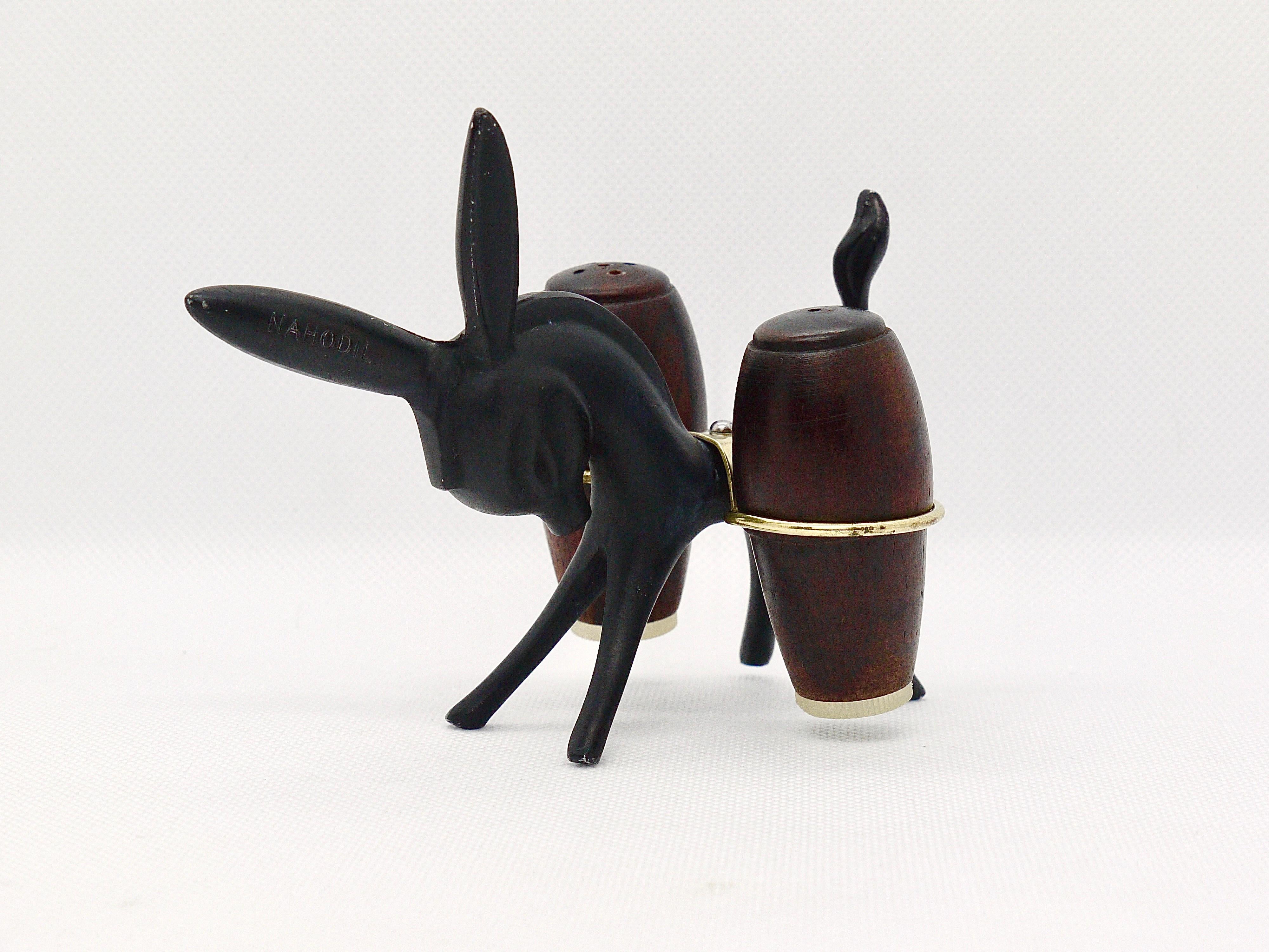 Austrian Walter Bosse Donkey Salt and Pepper Shaker Set, Herta Baller, Austria, 1950s For Sale