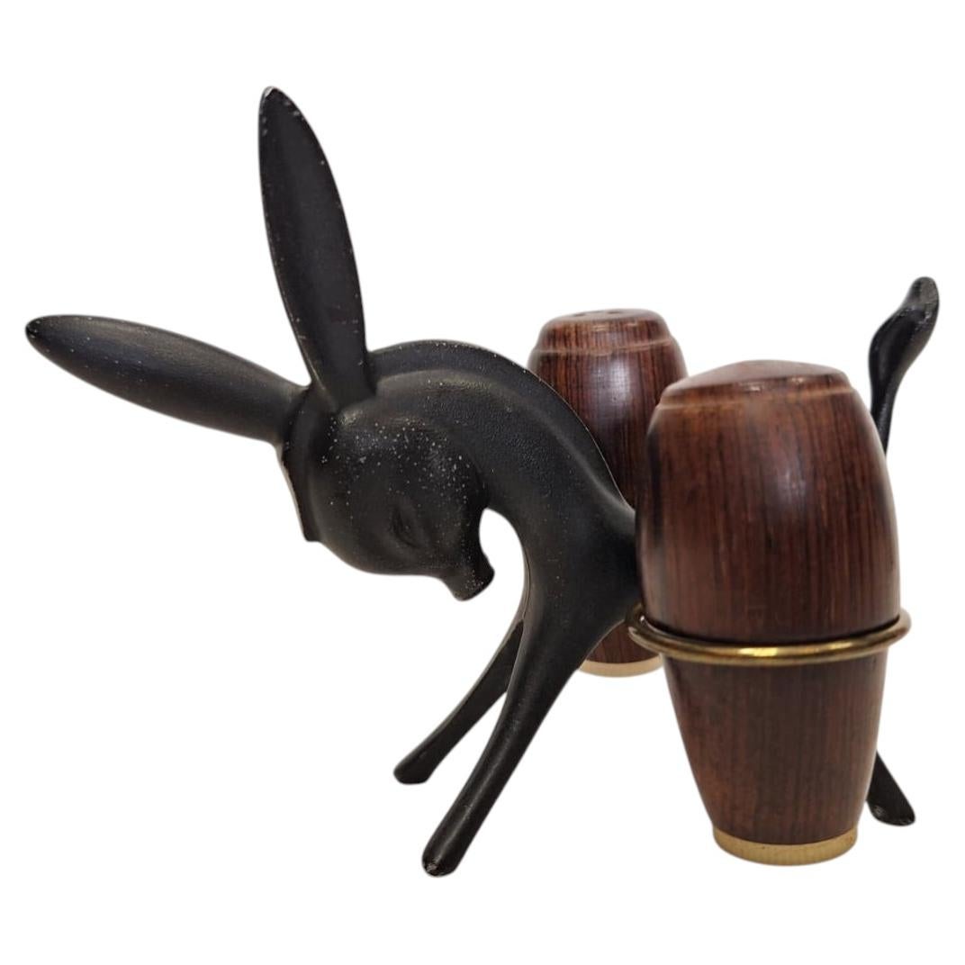 Walter Bosse donkey salt and pepper shakers for Herta Baller, Austria, 1950s For Sale