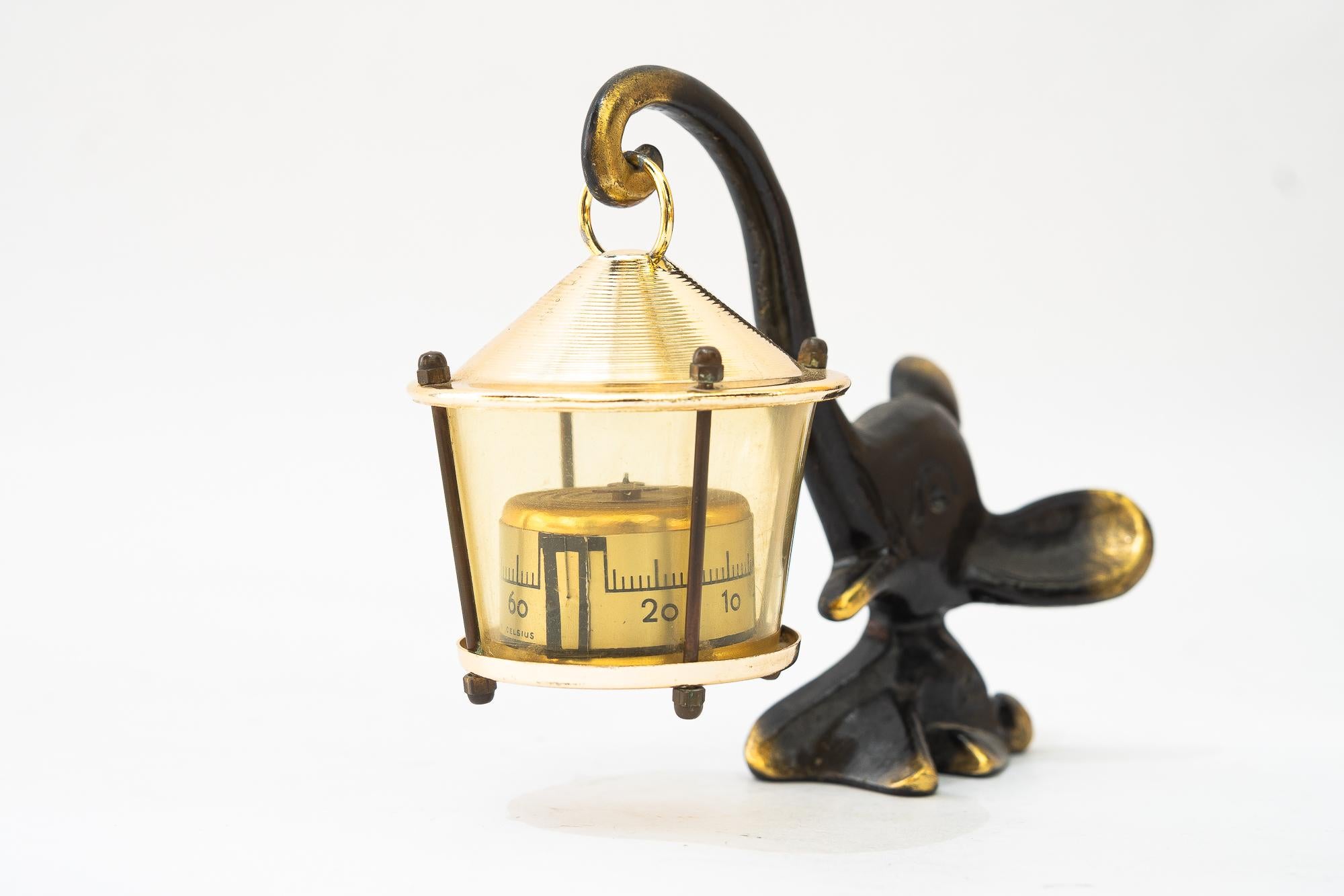 Walter Bosse Elephant Figurine with Thermometer, Baller Austria, 1950s
Original condition