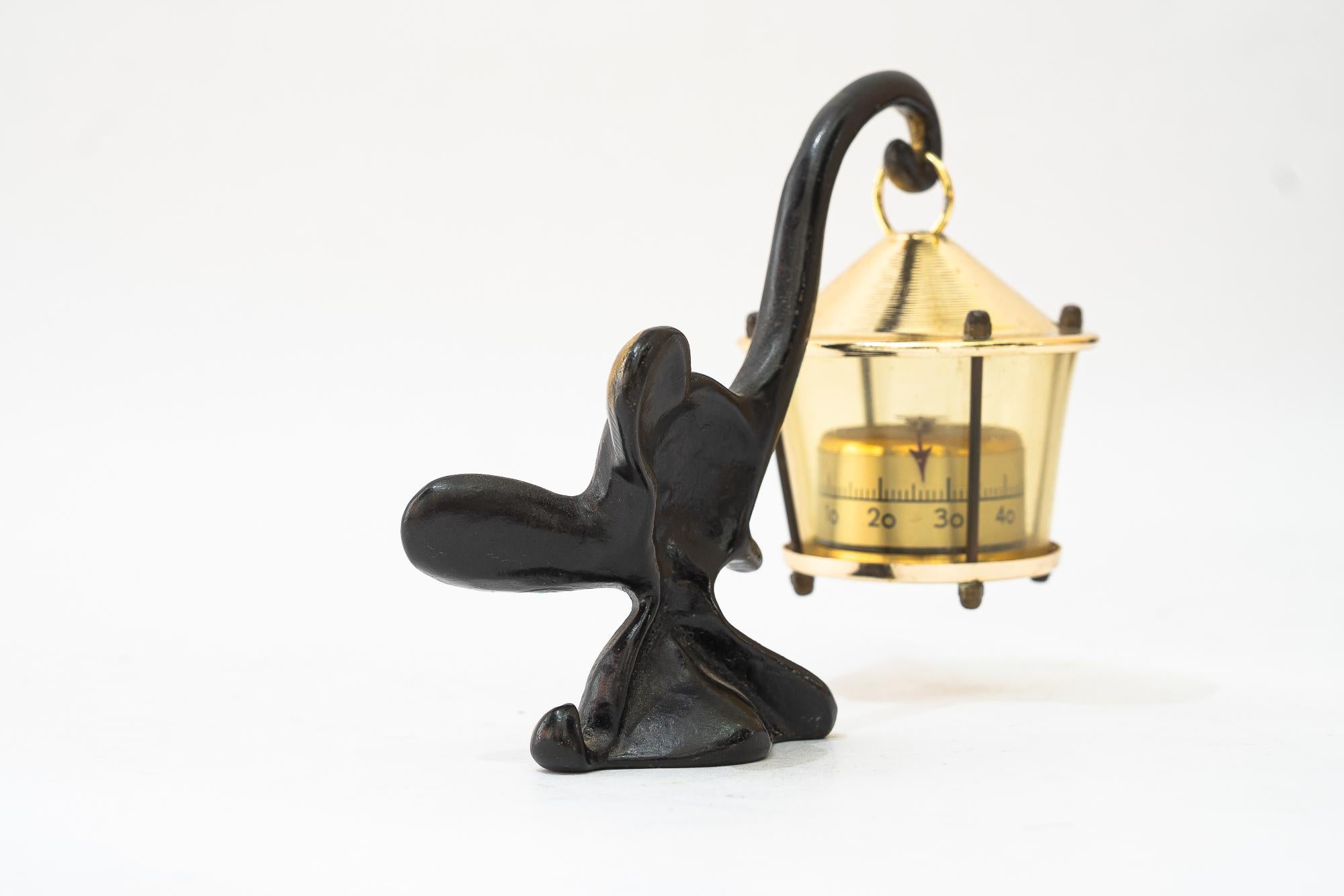 Austrian Walter Bosse Elephant Figurine with Thermometer, Baller Austria, 1950s For Sale