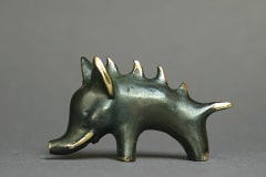 Walter Bosse figurine BOAR brass patinated new Vienna Austria