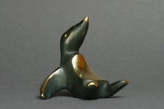 Walter Bosse figurine Penguin brass patinated new Vienna Austria