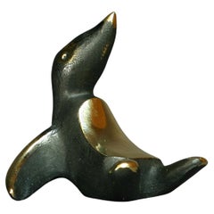 Figurine de pingouin en laiton patiné Walter Bosse, nouvelle Vienne, Autriche