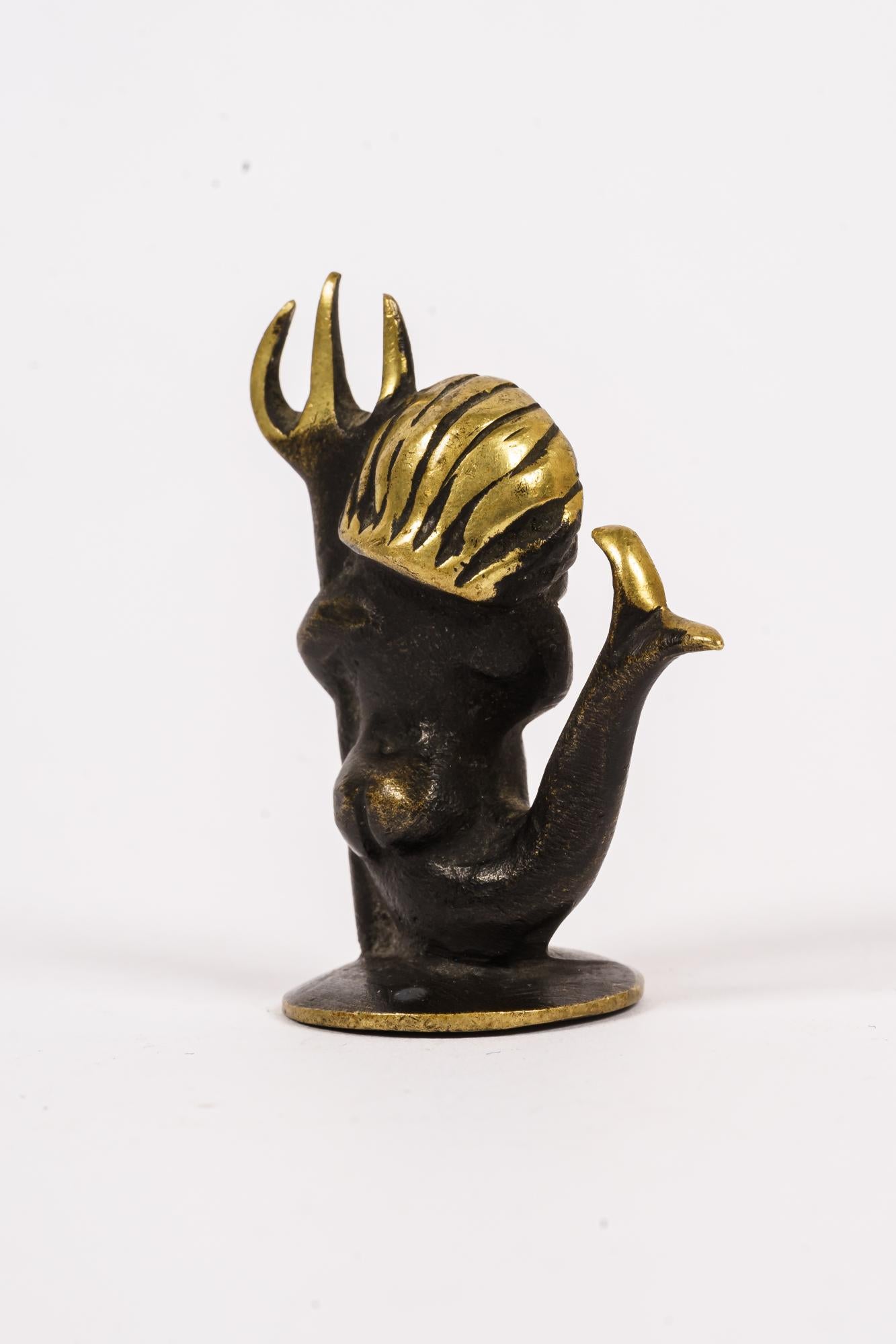 Austrian Walter Bosse Figurine Shows the Neptune Sea God, circa 1950s 'Marked on Bottom' For Sale