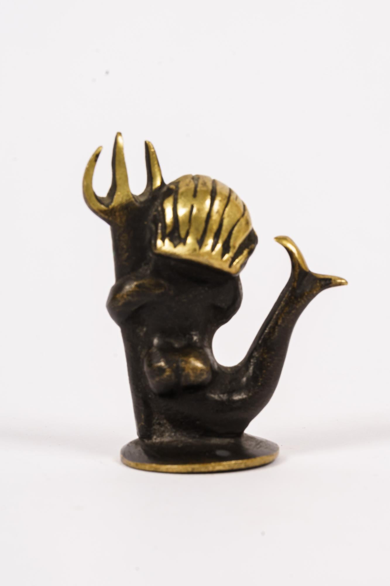 Walter Bosse Figurine Shows the Neptune Sea God, circa 1950s 'Marked on Bottom' In Good Condition For Sale In Wien, AT