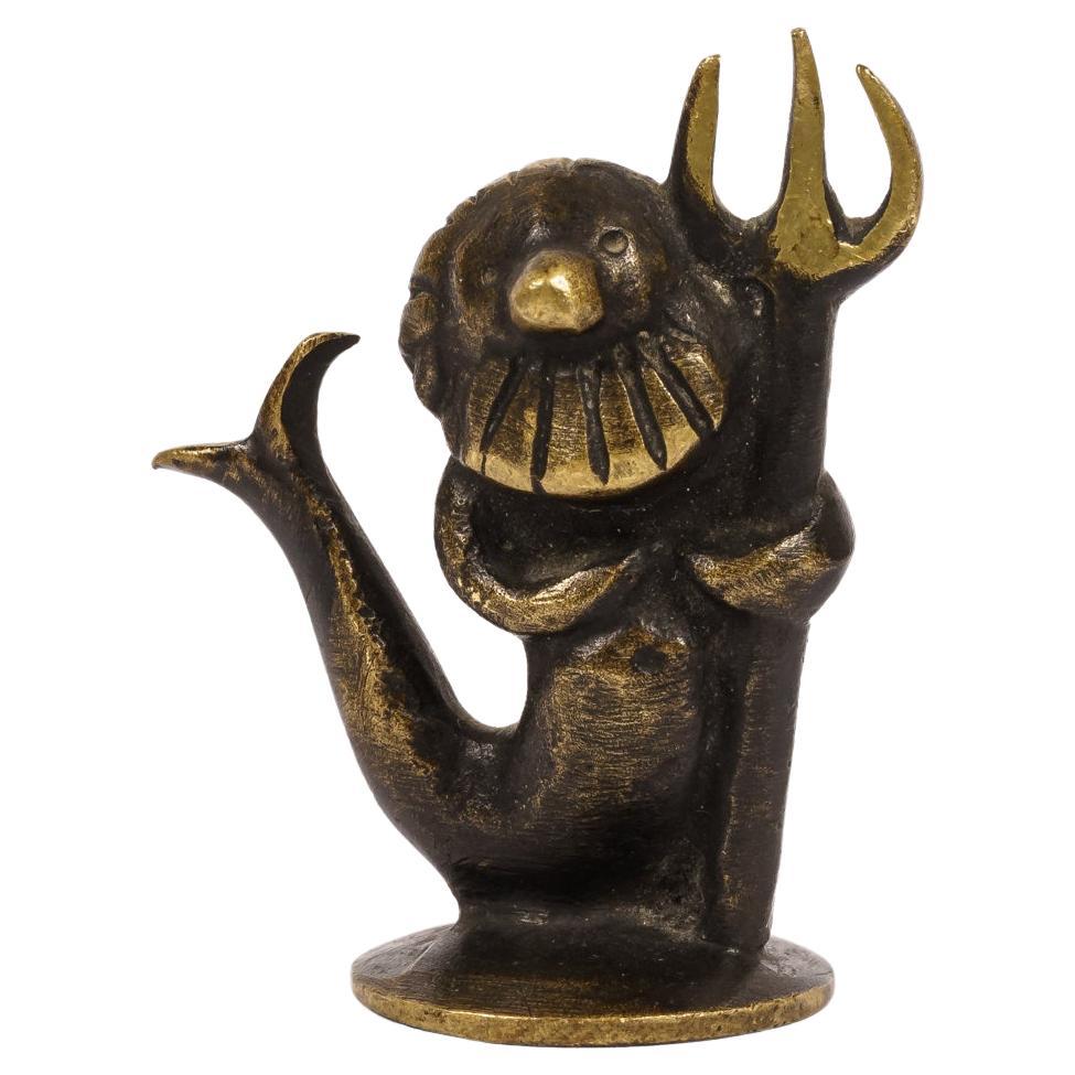 Figurine de Walter Bosse représentant le dieu de la mer Neptune, circa 1950 'Marked on Bottom' (marqué sur le fond) en vente