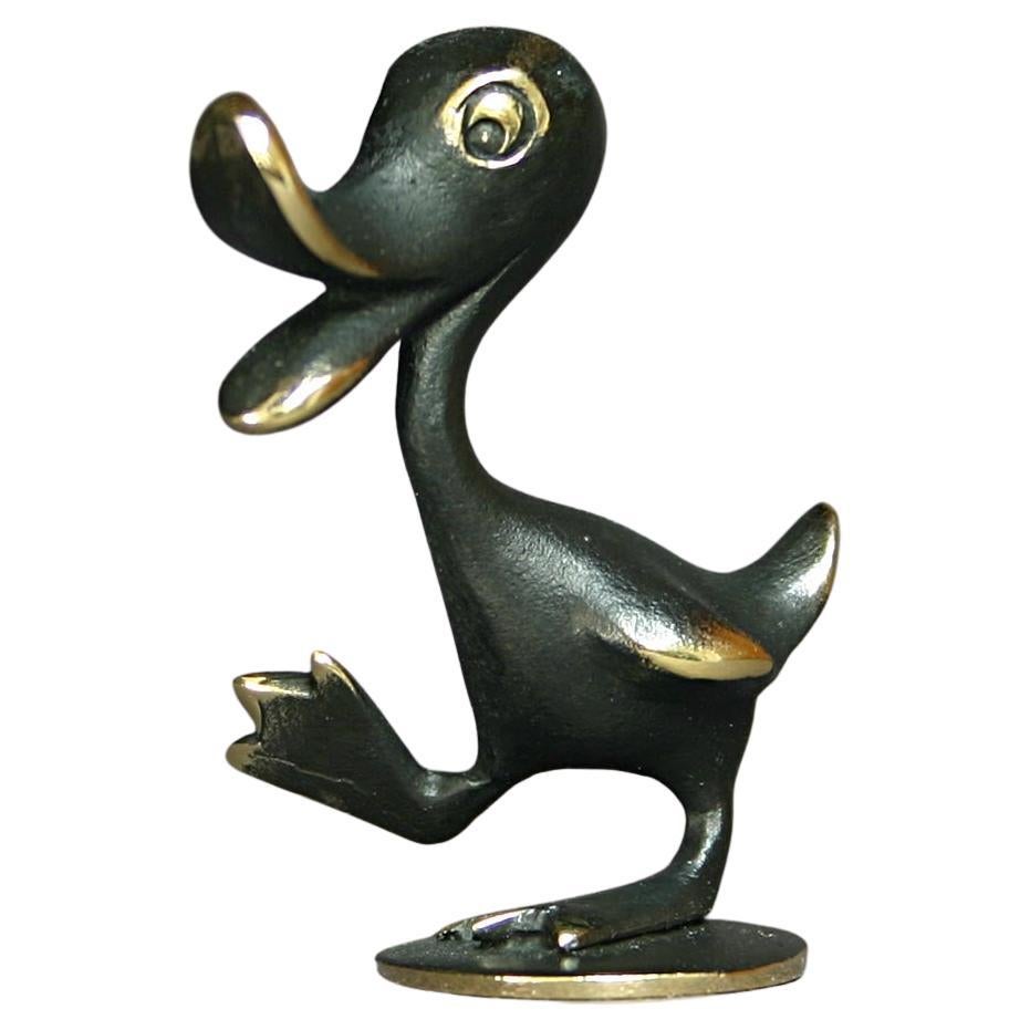 Walter Bosse figurines Duck brass patinated new Vienna Austria For Sale